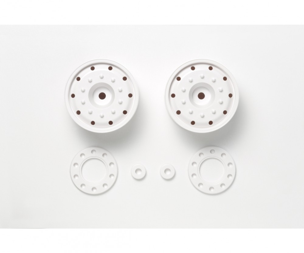 Tamiya 300056543 - 1:14 Wide Rim Front 30Mm (2) White 12Mm - New