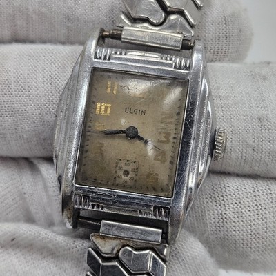 Vintage Elgin Art Deco Wristwatch cal. 485 USA Mechanical Wind Up Parts/Repair 