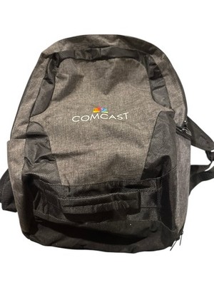 Comcast Dark Grey Backpack With Cable Cord, Water Bottle Slot Laptop Slot  21  T