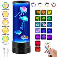 Jelly Fish Light Lamp Electric Bubble Fish Lava Lamp Aquarium Sensory Night Lamp