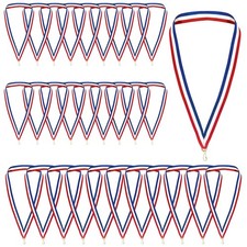 30 PCS Medal Ribbons Award Neck Lanyards Striped Snap Clips Competition