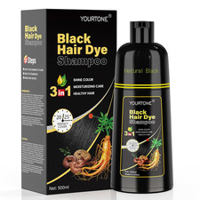Black Hair Dye Shampoo Haarfarbe Schwarz, Haa...