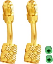 R410A Adapter for Mini Split Systems, 5/16" SAE Female to 1/4" SAE Male Flare