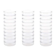 30Pack 90 x 15mm Plastic Petri Dishes Culture Dishes with Lids for School Labora