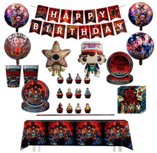 Forniture Compleanno Stranger Things【131pz】Tovaglia Festa Palloncini Piatto Tovaglioli