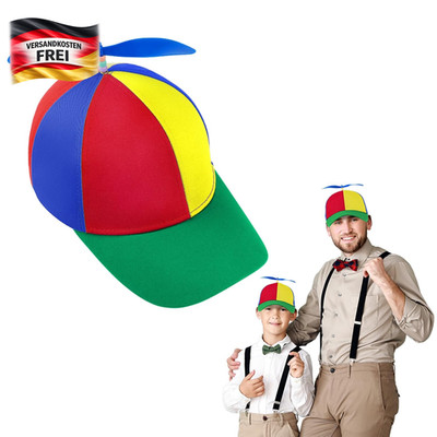 Bunte Propellerhut für Erwachsene mit rotierendem Propeller, Sunny Party Cap