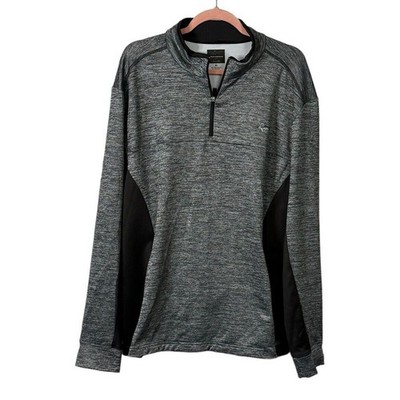Greg Norman 1/4 Zip Golf Pullover Gray HydroTech Jacket Size XL Long Sleeve