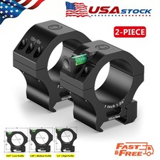 Low/Medium/High 1" Tube Scope Rings Mount with Level Bubble for Picatinny Rails