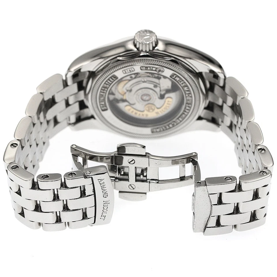 Автоматические мужские часы ARMAND NICOLET MO2 день дата черный циферблат_883853 - Изображение 4 из 4