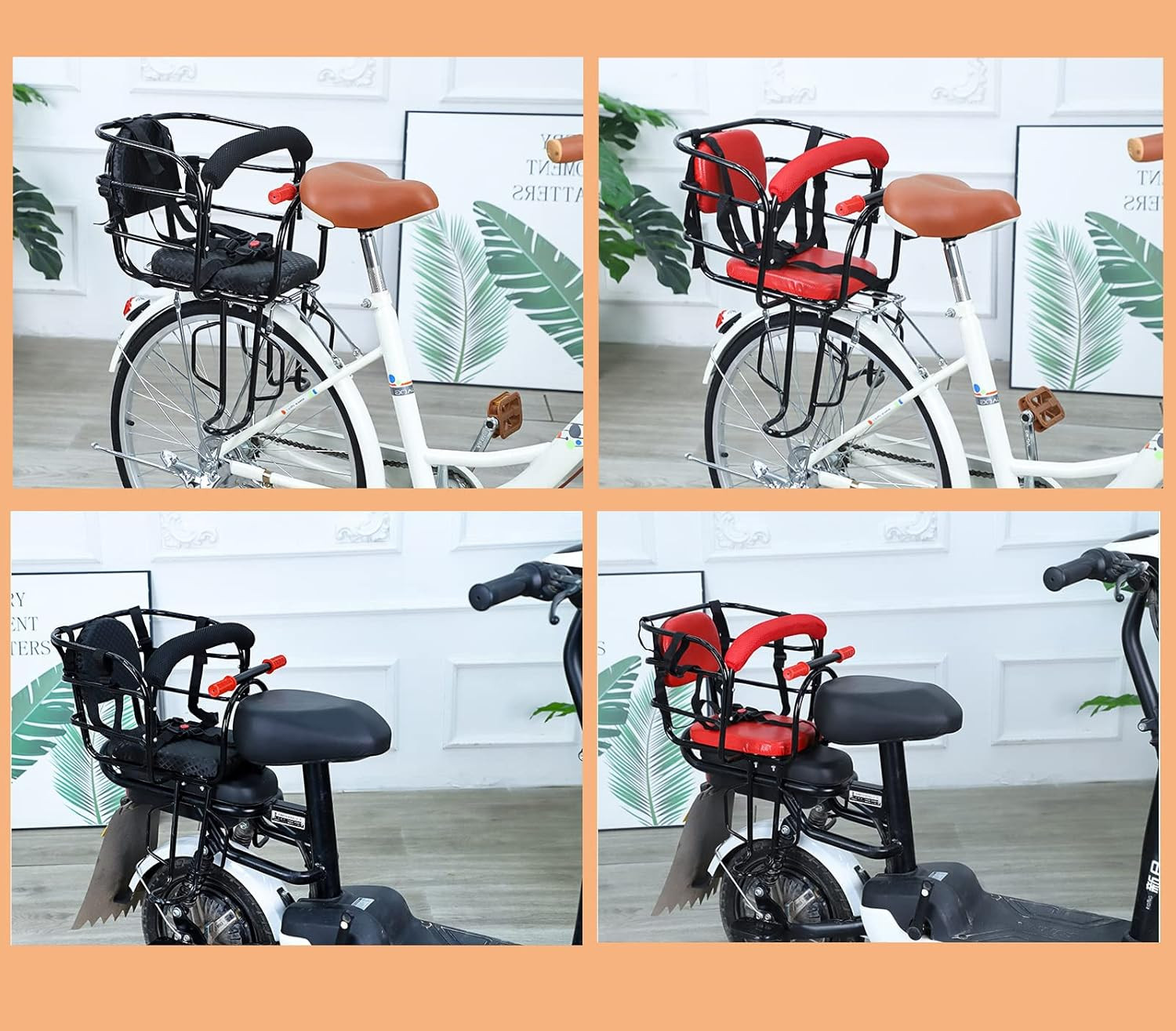 Rear Child Bike Seat for Adults - Safe & Comfortable for Kids Up to 110lbs