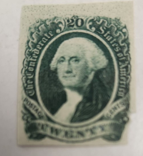 Civil War CS 20 Cent Stamps Archer & Daly Richmond 1863 Geo. Washington # 13 A-9