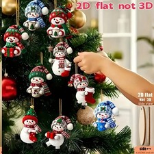15PCS Christmas Snowman Hanging Ornaments Assorted Holiday Tree Decorations