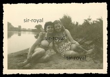 Pretty Women in Bikini 1952 - GDR Swimwear 1950s - Wittenberg? Photo 9x6cm