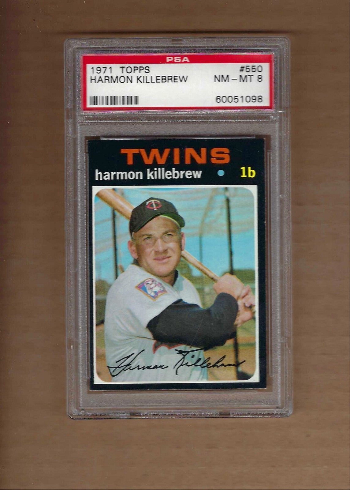 1971  TOPPS   HARMON  KILLEBREW  #  550      PSA   8