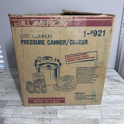 #ad Vintage All American 21.5 QT Cast Aluminum Pressure Canner Cooker Model #921 USA $295.95