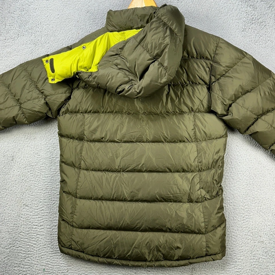 Rab восхождение куртка вниз пуховик мужской средний зеленый полный ZIp толстовка с капюшоном выстеганный карман - Изображение 3 из 4