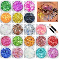 Body Glitter Face Glitter Makeup Festival Glitter, 20 Colors Face and Body Glitt