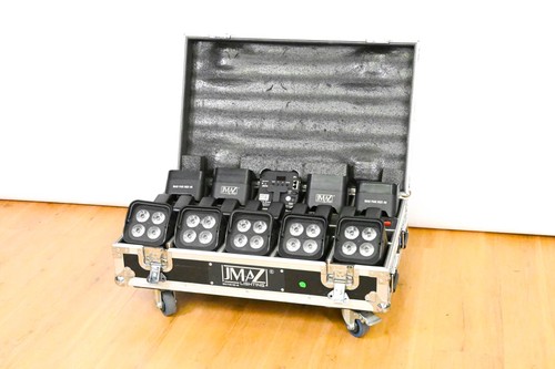 JMAZ Lighting MAD PAR HEX 4S Battery LED Uplight Kit w/ Charging Case CG01YC5