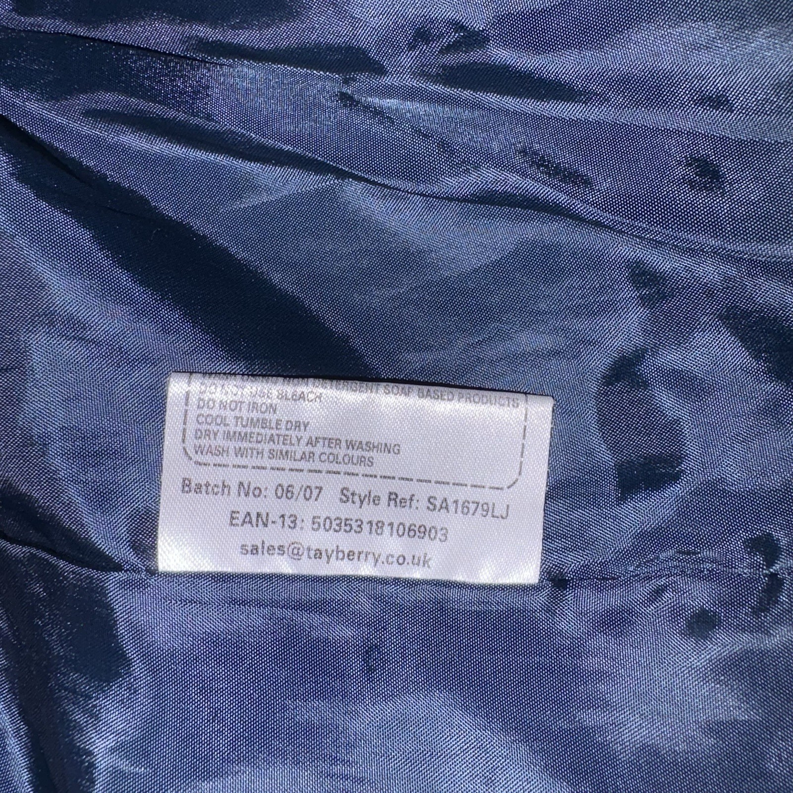 Tayberry Womens Duck Down Puffer Jacket Blue Quilted Zip Coat Size M image 9