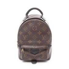 LOUIS VUITTON Palm Springs Mini Monogram Backpack PVC Leather Brown #RC1929