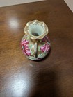 Antique Nippon Porcelain Floral Gold Double-Handled Vase 6" — photo 6