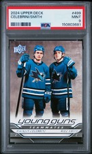2024 Upper Deck #499 Macklin Celebrini / Will Smith Young Guns (RC) PSA 9 (681)