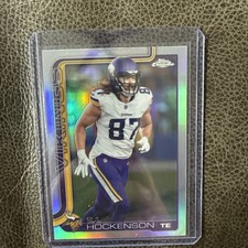 2025 Topps Chrome Football Tj Hockenson Silver Refractor Parallel SP