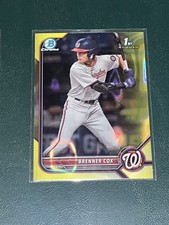 2022 Bowman Chrome Draft Brenner Cox YELLOW LAVA /75