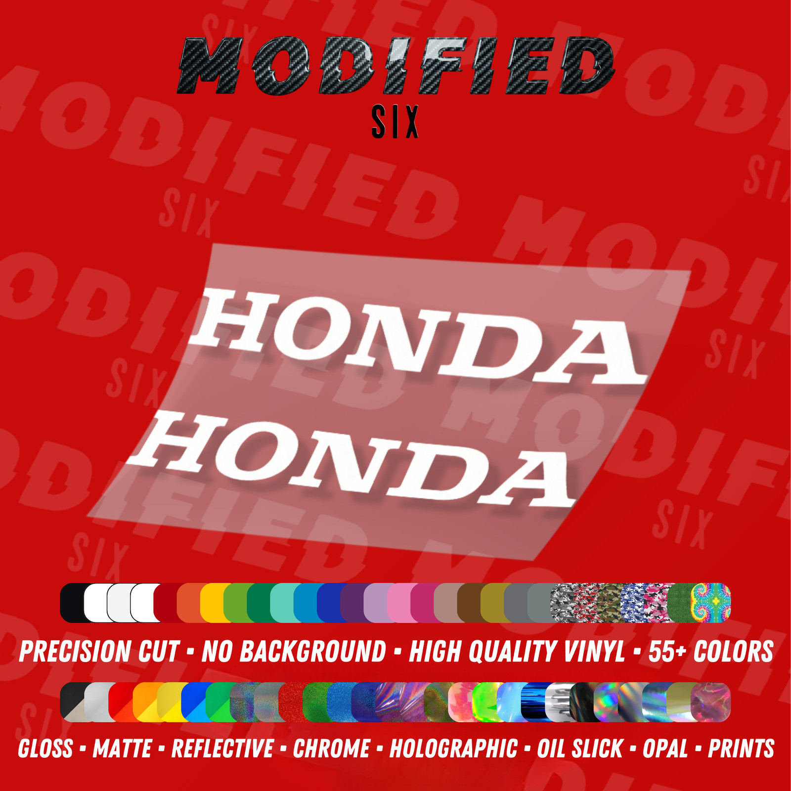 Honda Decal 2x Reflective Logo Vinyl Sticker Car Motorcycle Window Racing JDM