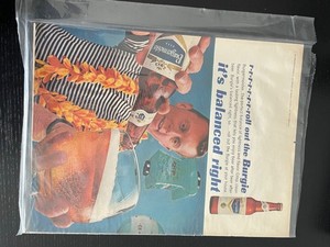 Mid-Century Burgie Beer Poster - 1950s Vintage Ad 11x14🍻