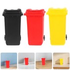 3 PCS Small Plastic Wastebasket for Desk Miniature Garbage Bin with Cover