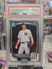 2025 Bowman Chrome Cam Schlittler RC Prospects PSA 10 Yankees