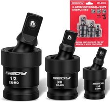 Impact Universal Joint-Socket Swivel Set: 3-P...