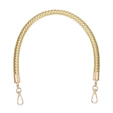 Braided Purse Strap 20" PU Leather Handbag Handle with Golden Buckle Golden