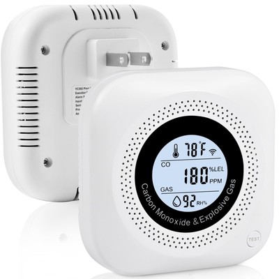 Carbon Monoxide Detectors, 4-in-1 Natural Gas Leak Detector, Portable Carbon ...