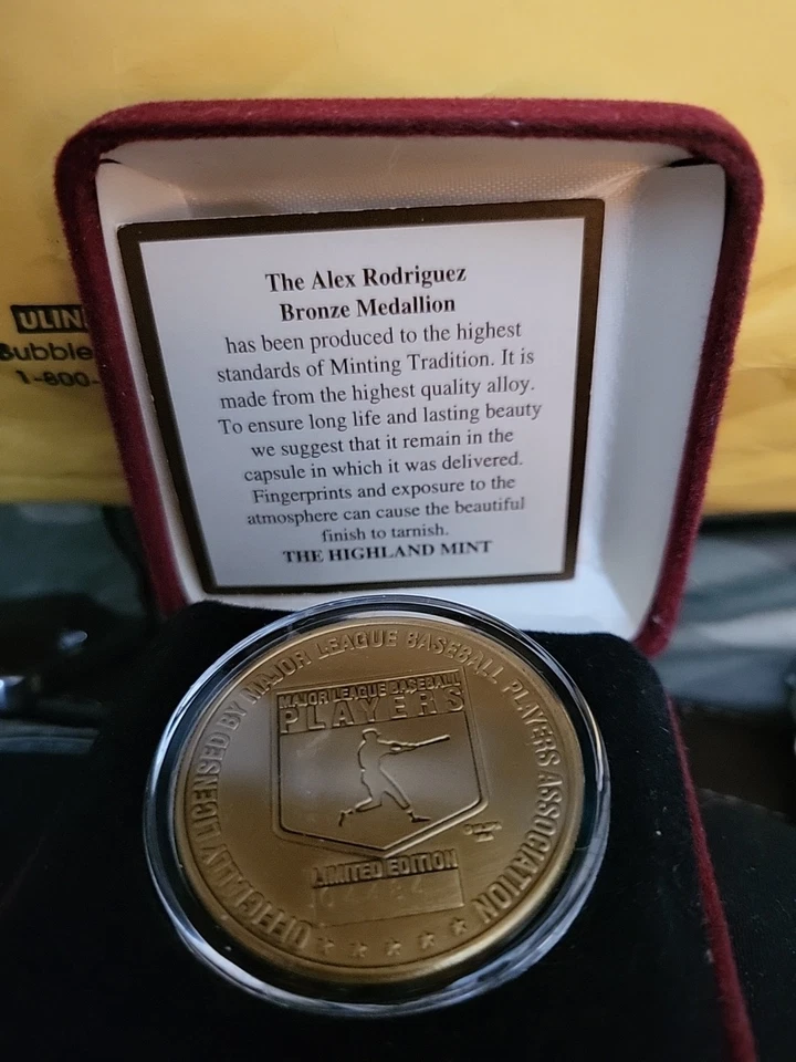 Moneda de bronce Alex Rodríguez 1997 DD ERROR 0&4 en el reverso de la moneda #04484/25.000!!!!!!! Foto 2 de 4