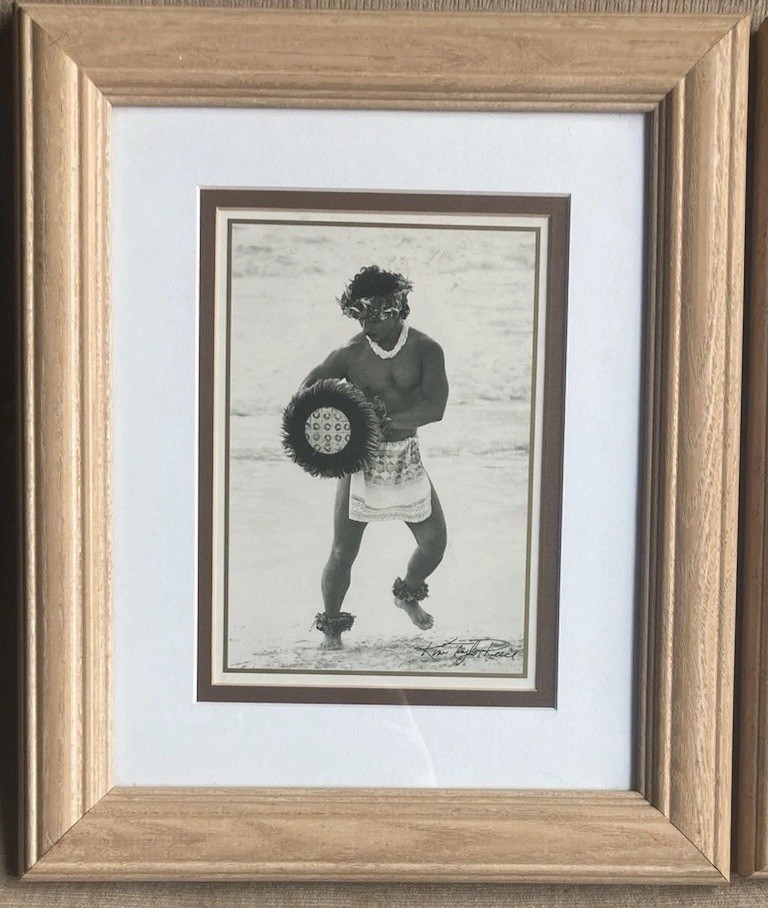 Lot of 2 Kim Taylor Reece Art of Hula Kahiko Framed Hawaii Photo