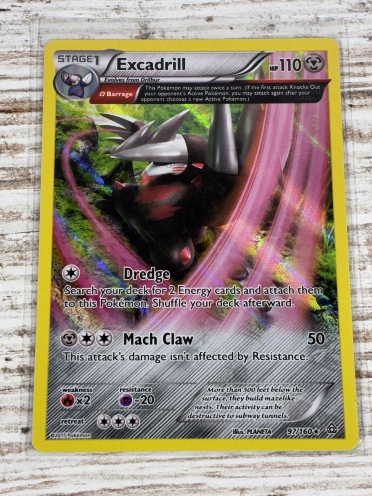 Excadrill Holo 97/160 Primal Clash Pokemon Card MP Moderate Play