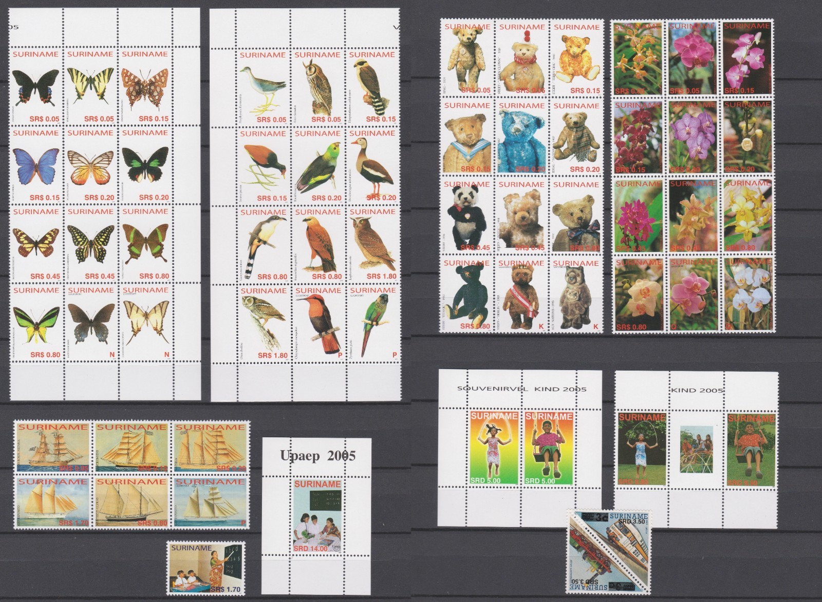 Suriname Year Set 2005 MNH Complete? with Blocks & Minisheets Z4696 *) Remarks