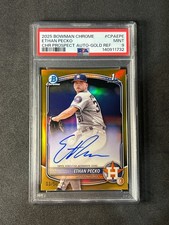 Ethan Pecko 2025 Bowman Chrome Prospect True Gold Auto /50 #CPA-EPE PSA 9 MINT
