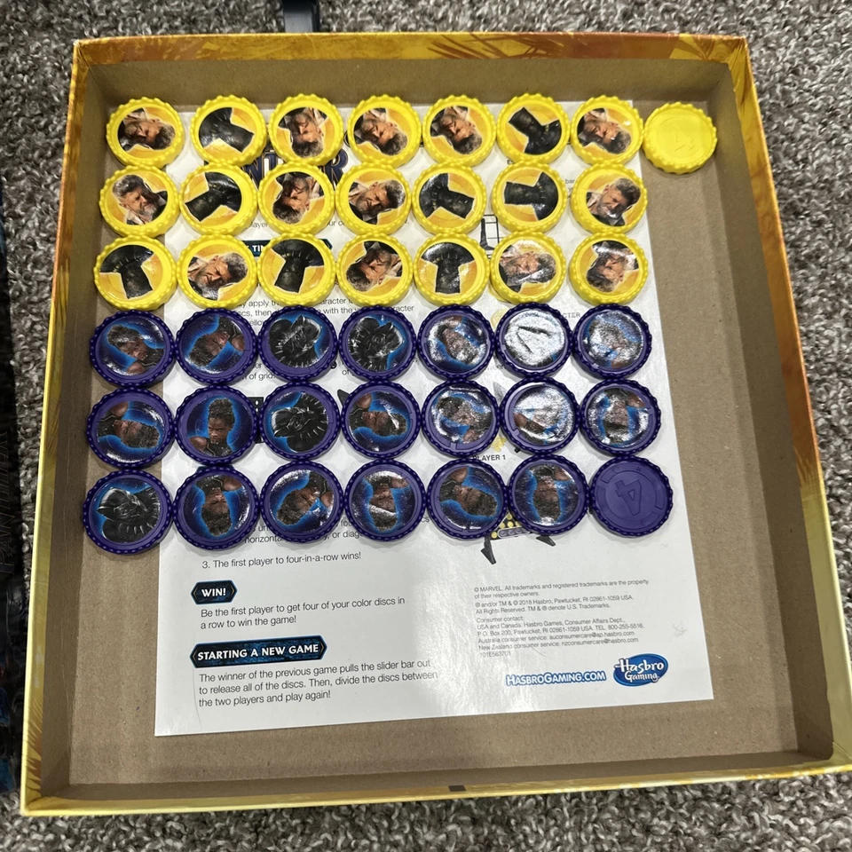 Black Panther Connect Four - Juego Hasbro - Usado 1A Foto 2 de 4