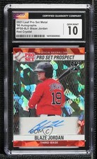 2021 Leaf Pro Set Metal 1990 Base Red Crystals Blaze Jordan CGC 10 Auto uk2