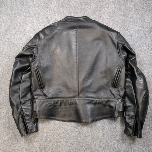 Vanson Black Leather Motorcycle Jacket Size 46 - Picture 9 of 12
