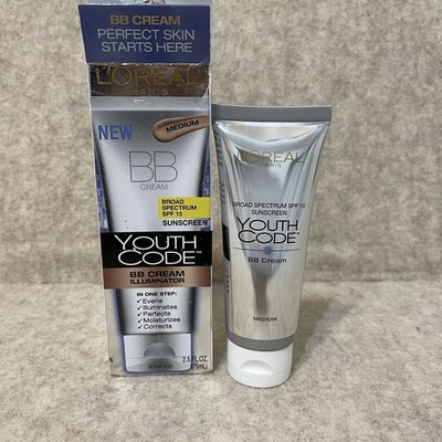 L'Oreal Youth Code BB Cream Illuminator SPF15 Medium 2.5 Oz New Old Stock