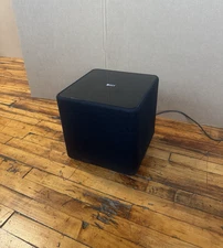 KEF Kube 1 Powered Dual 8" Subwoofer 200W Class D Amplifier Untested Powers On