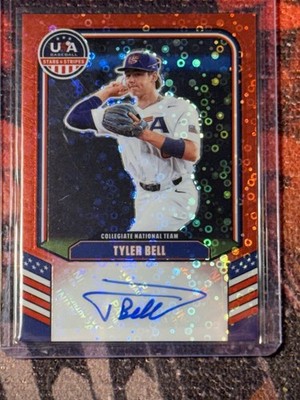 2026 Panini Stars & Stripes Tyler Bell Auto Red Disco /25 Autograph   