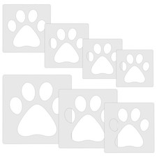 14 Pcs Dog Paw Stencils Animal Paw Paint Reusable Templates for Painting on Wood