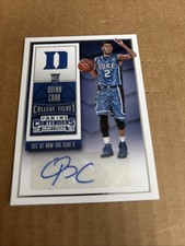 2015 Contenders AUTO ROOKIE Quinn Cook RC #134 Duke Basketball Card (f5). rookie card picture