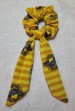 Harry Potter Hufflepuff Handmade Hair Scrunchies With Tail Colorful Accessories