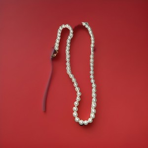 Vintage WLIND 14k GE Faux Pearl Individually Knotted Necklace. 5936